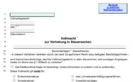 Vollmachtsdatenbank: Neufassung Der Vollmacht Zur Vertretung In ...